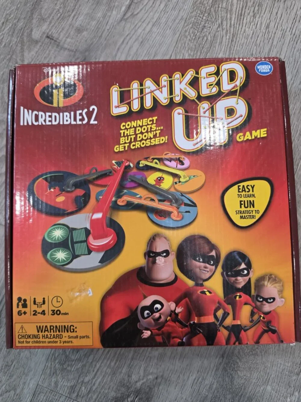 Incredibles 2 Linked Up Game 6+ By Wonder Forge Family Board Game